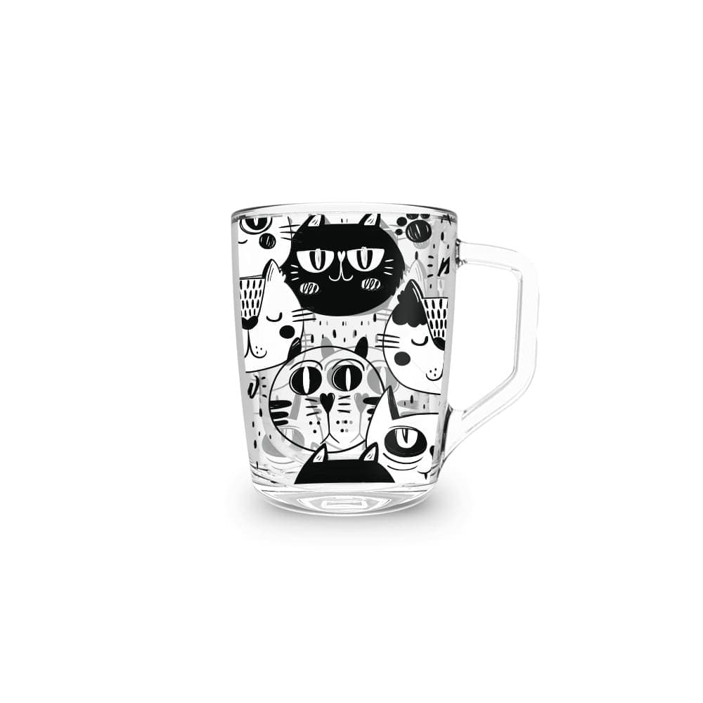 Xícara 60ml Gatos P/B