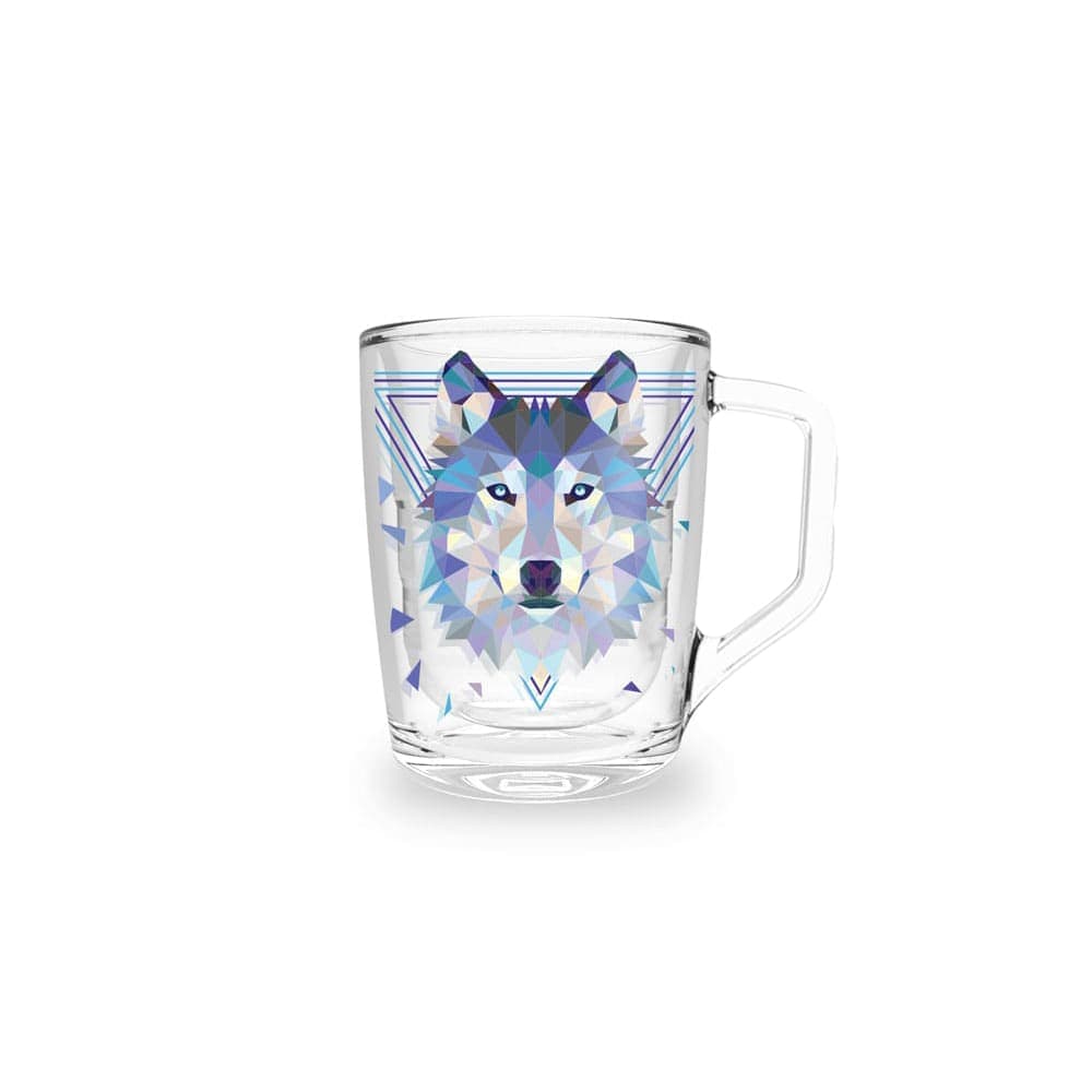 Xícara 60ml Lobo Geométrico