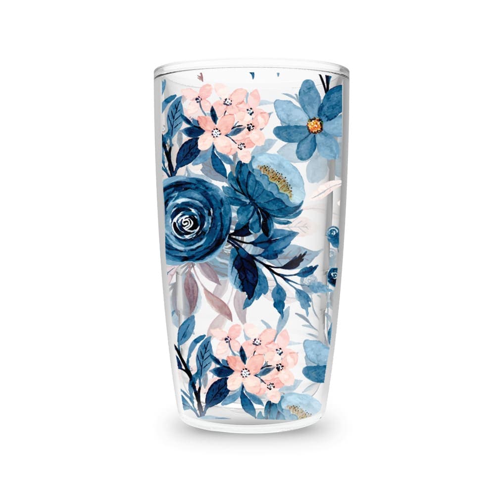 Garrafa 450ml Floral Azul