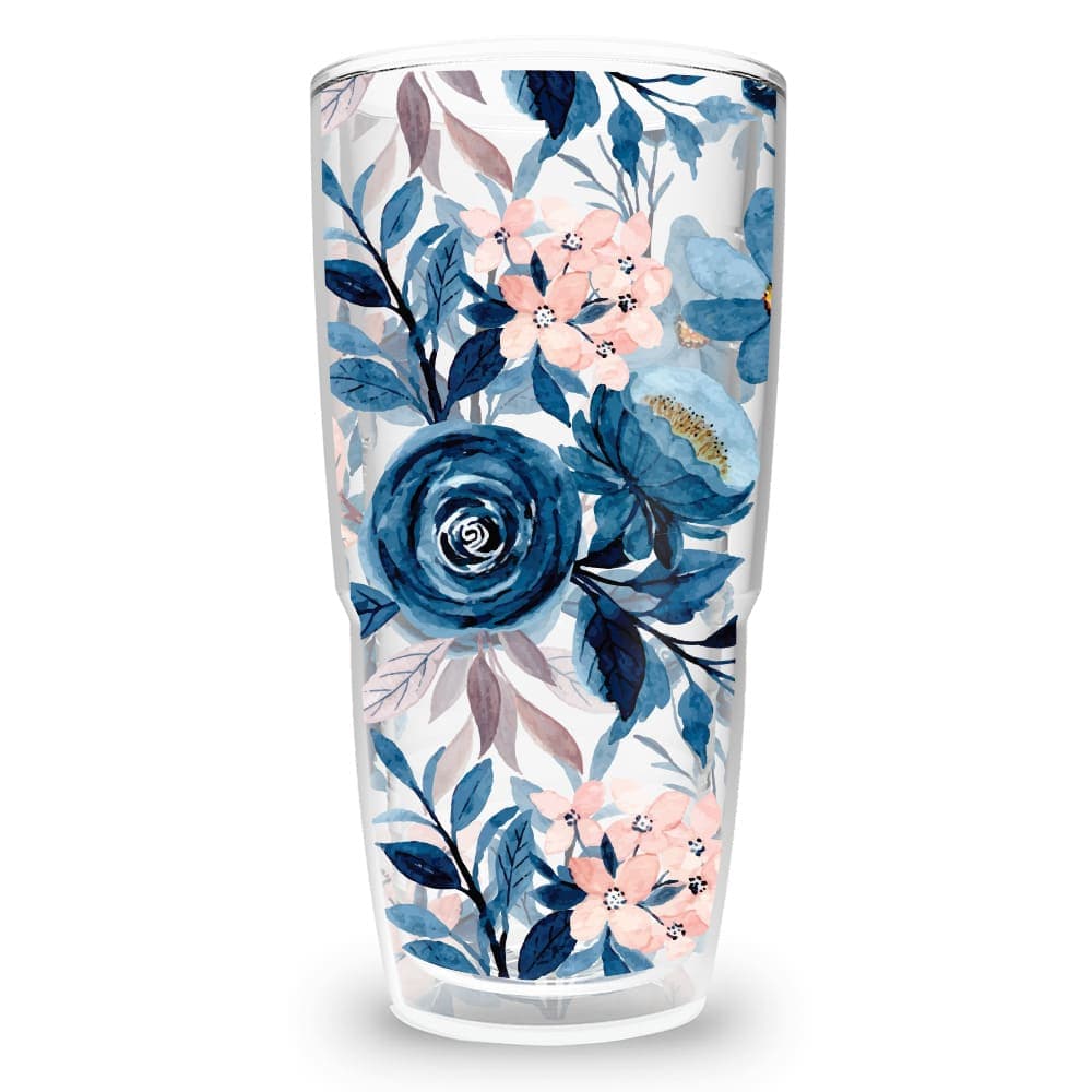 Garrafa 700ml Floral Azul