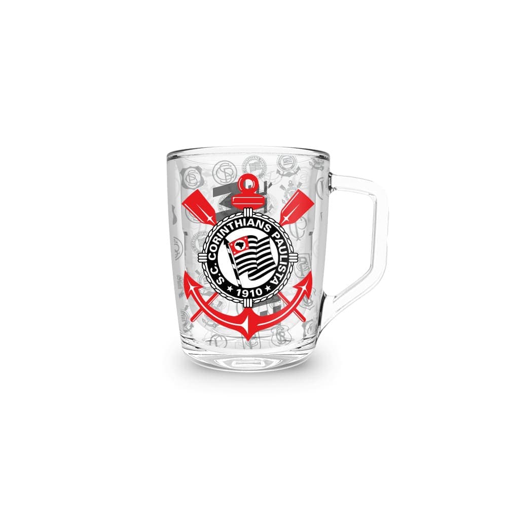 Xícara 60ml Corinthians Fiel Até o Fim