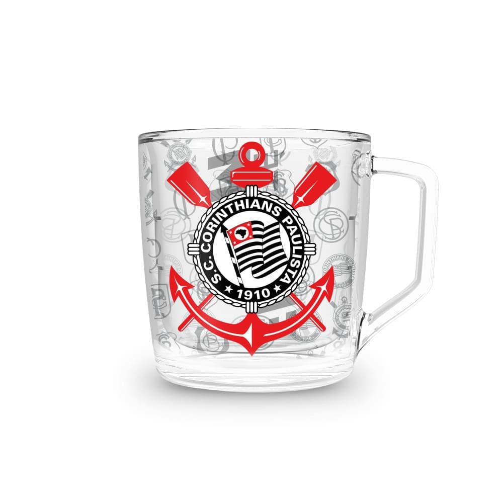 Xícara 250ml Corinthians Fiel Até o Fim