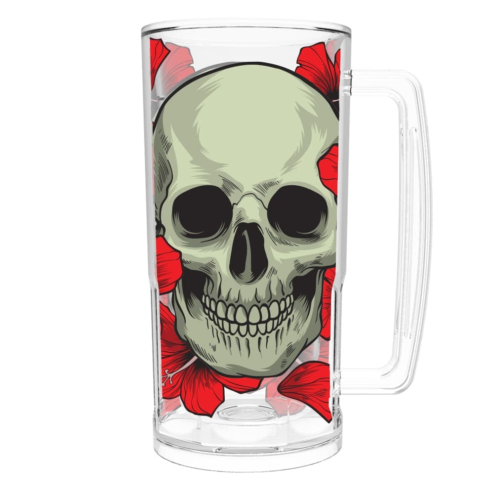 Garrafa 700ml Caveira com flores