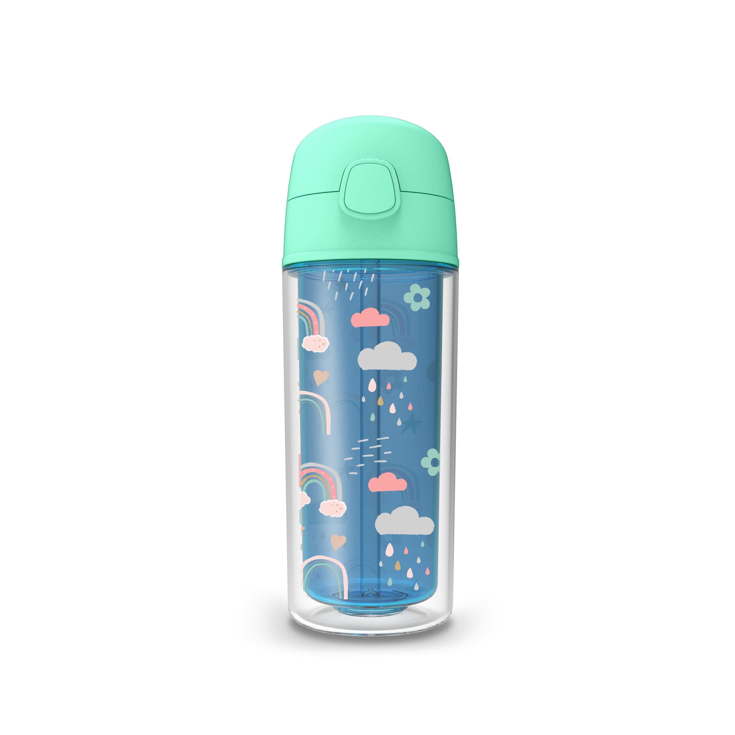 Garrafa Pop 270ml Arco-íris Pastel