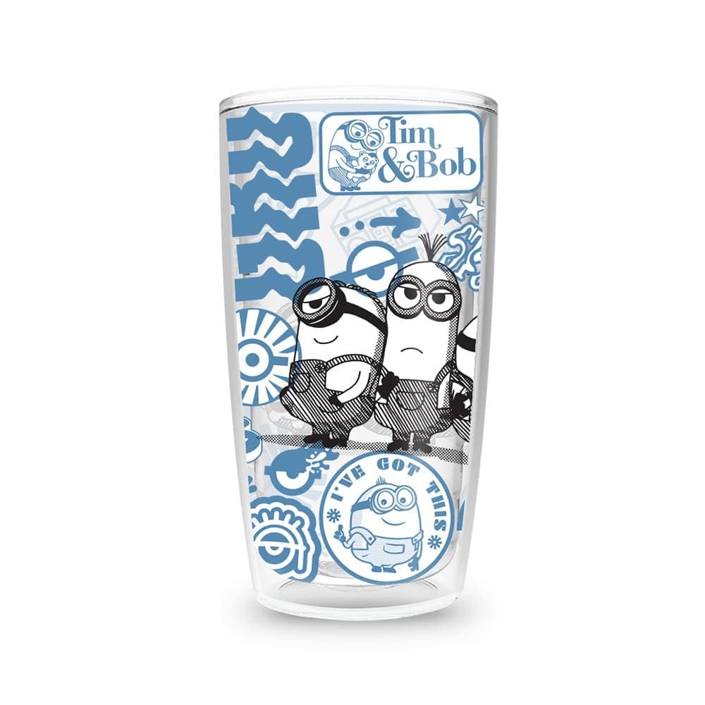Garrafa 450ml Minions Stickers Azul — imagem 1 de 2