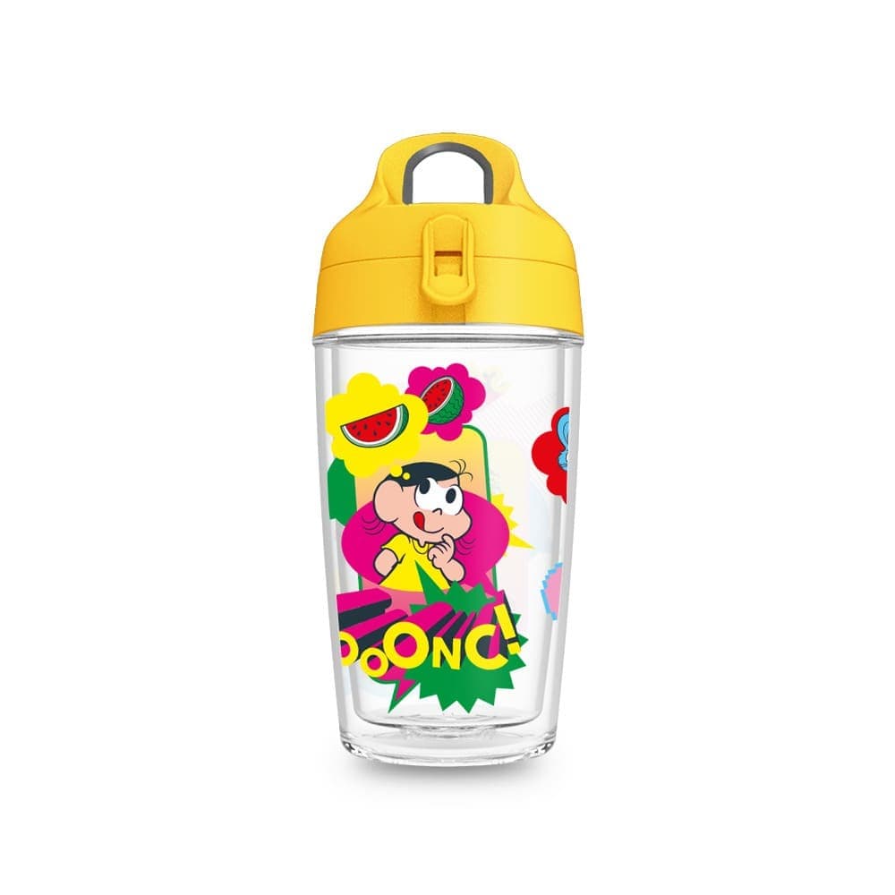 Garrafa Fit 360ml Turma da Mônica Meninas e Balões — imagem 1 de 2