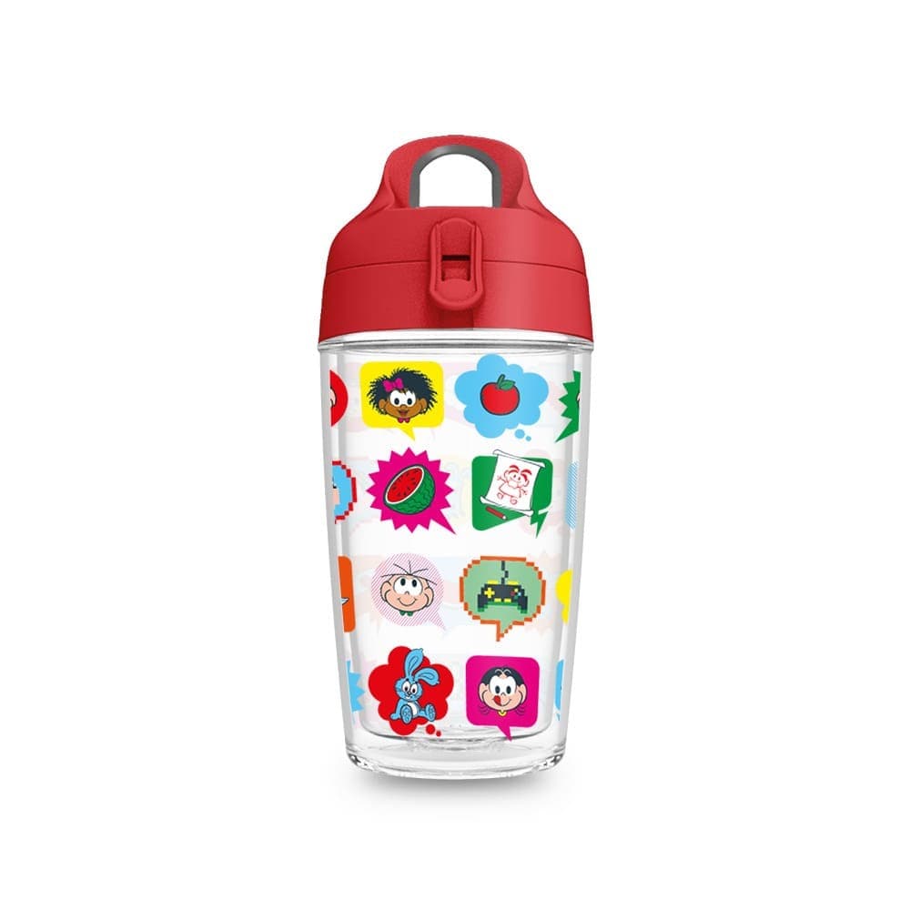 Garrafa Fit 360ml Turma da Mônica Balõezinhos Coloridos — imagem 1 de 2
