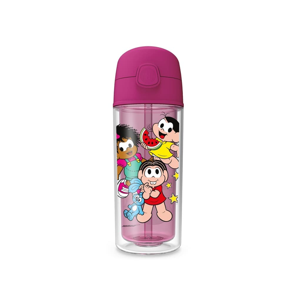 Garrafa Pop 270ml Turma da Mônica Meninas e Estrelas — imagem 1 de 2