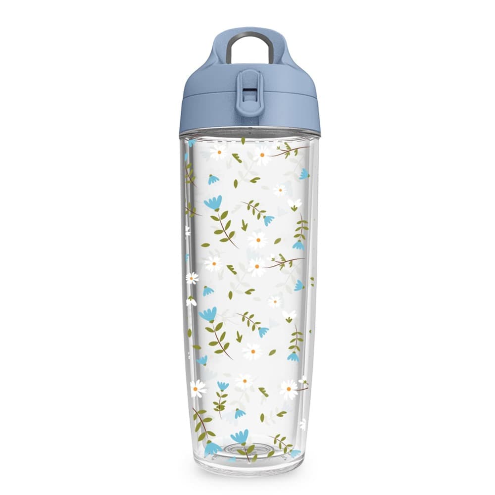 Garrafa 600ml Margaridas e Flores Azuis — imagem 1 de 3