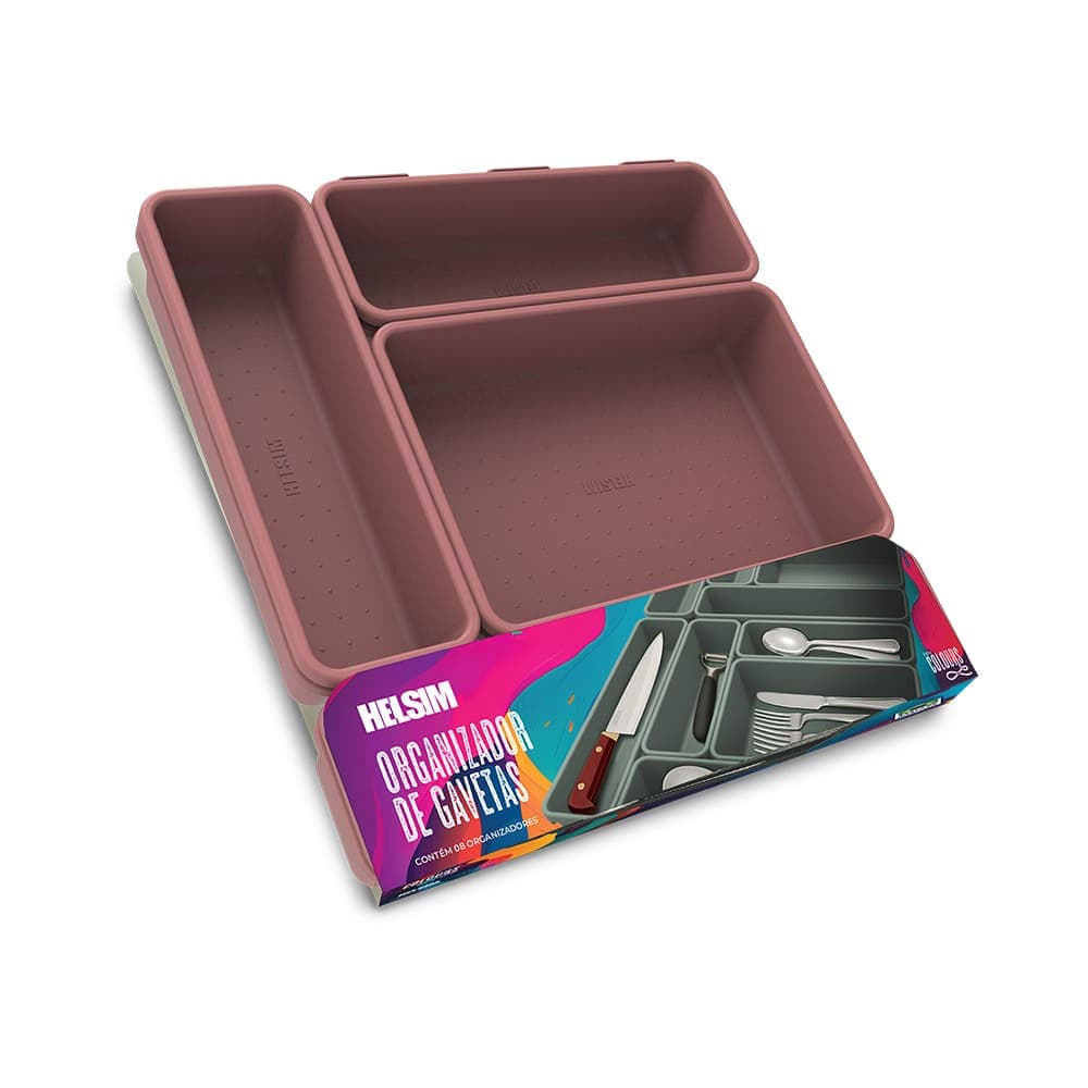 Kit Organizador de Gavetas Colours Blush