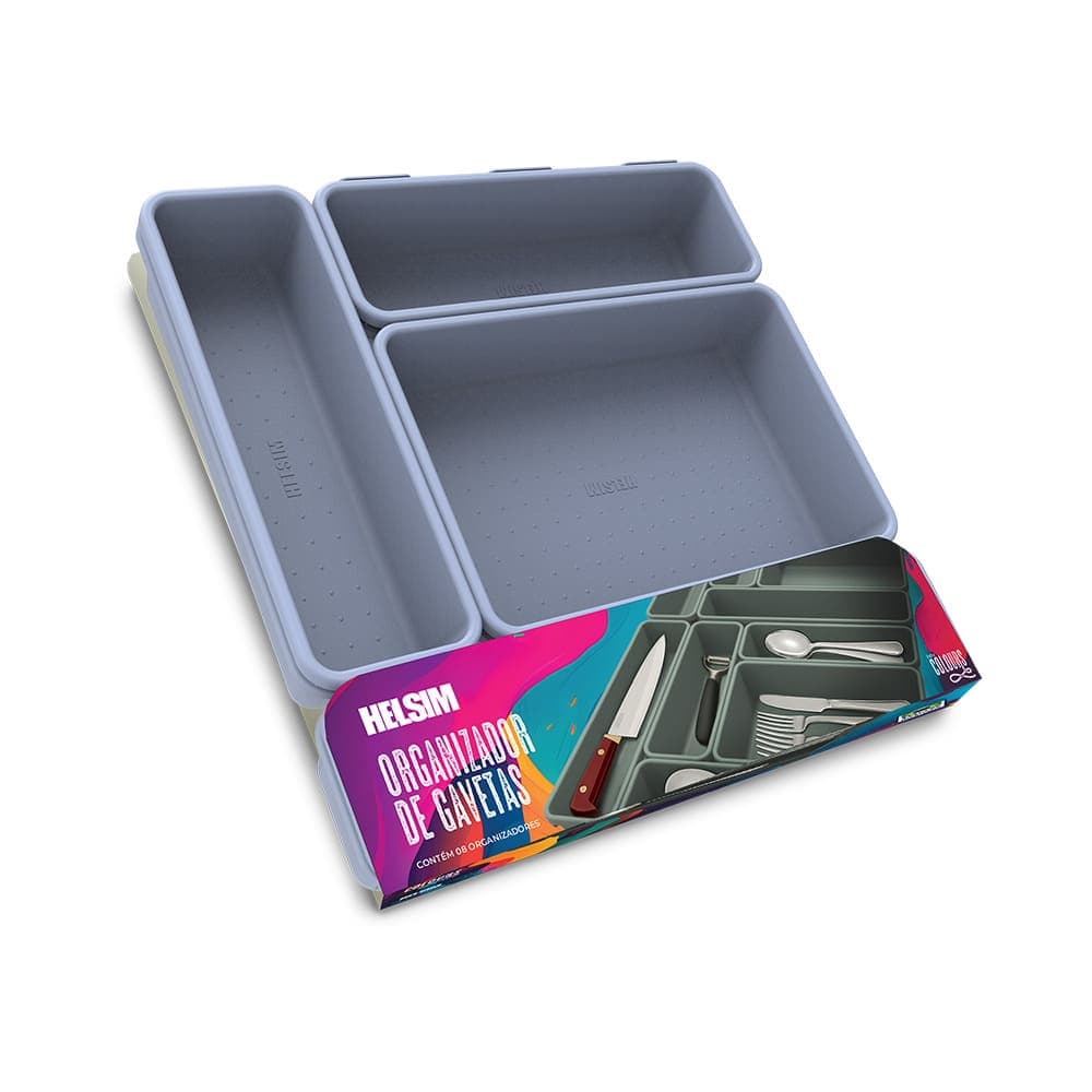 Kit Organizador de Gavetas Colours Nuvem