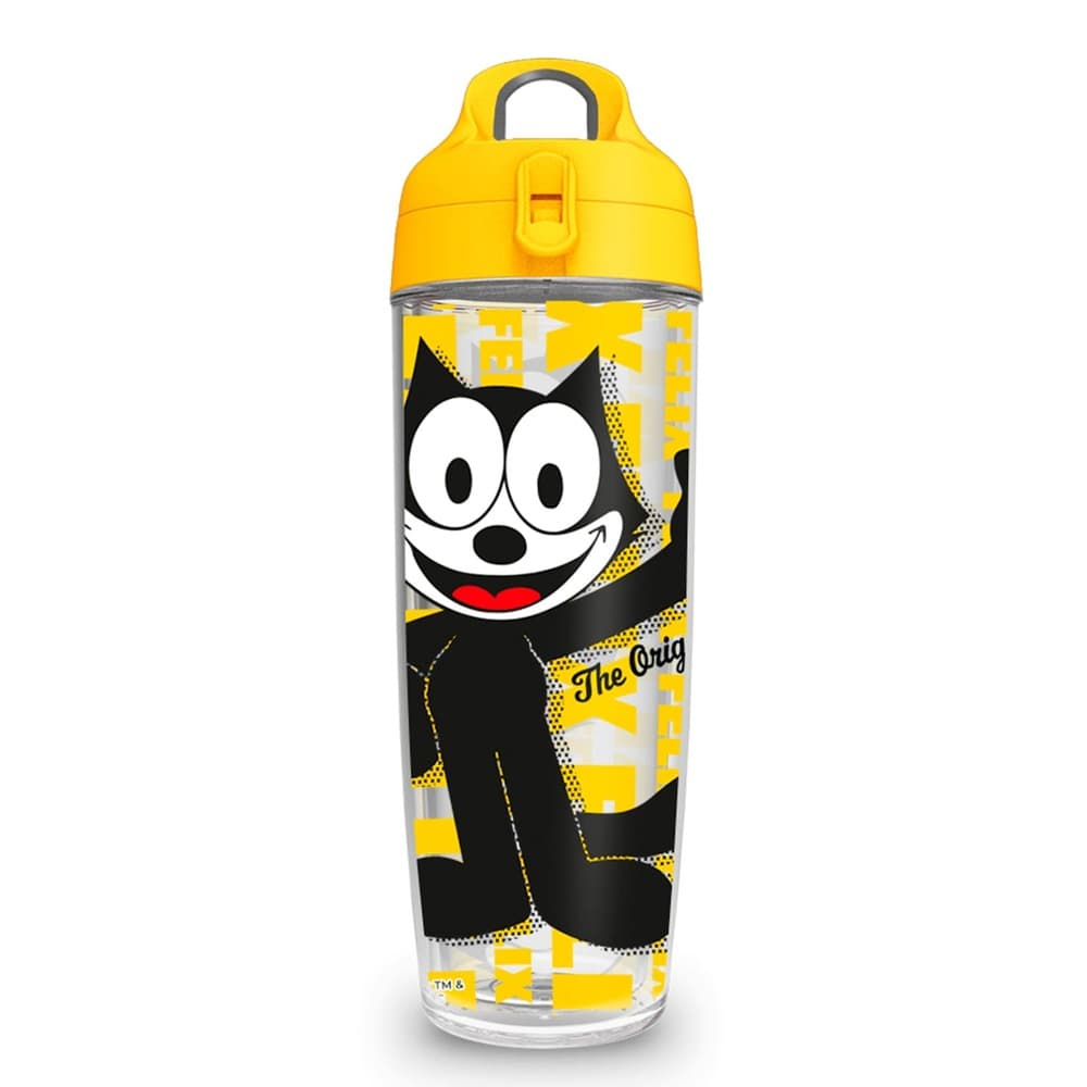 Garrafa 600ml Gato Félix Palavras Amarelas — imagem 1 de 3