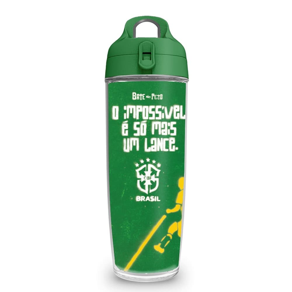 Garrafa 600ml CBF Impossível é mais um lance — imagem 1 de 3