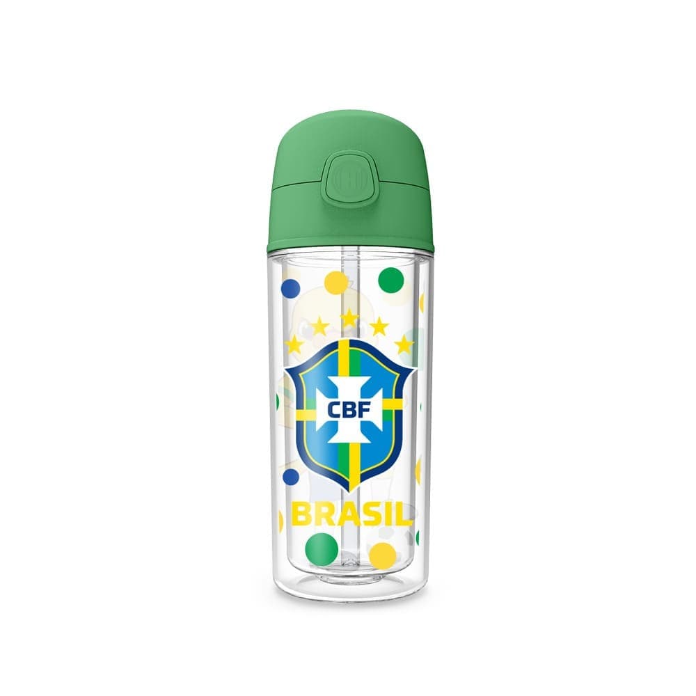 Garrafa Pop 270ml CBF Canarinho de Bolinhas — imagem 1 de 2