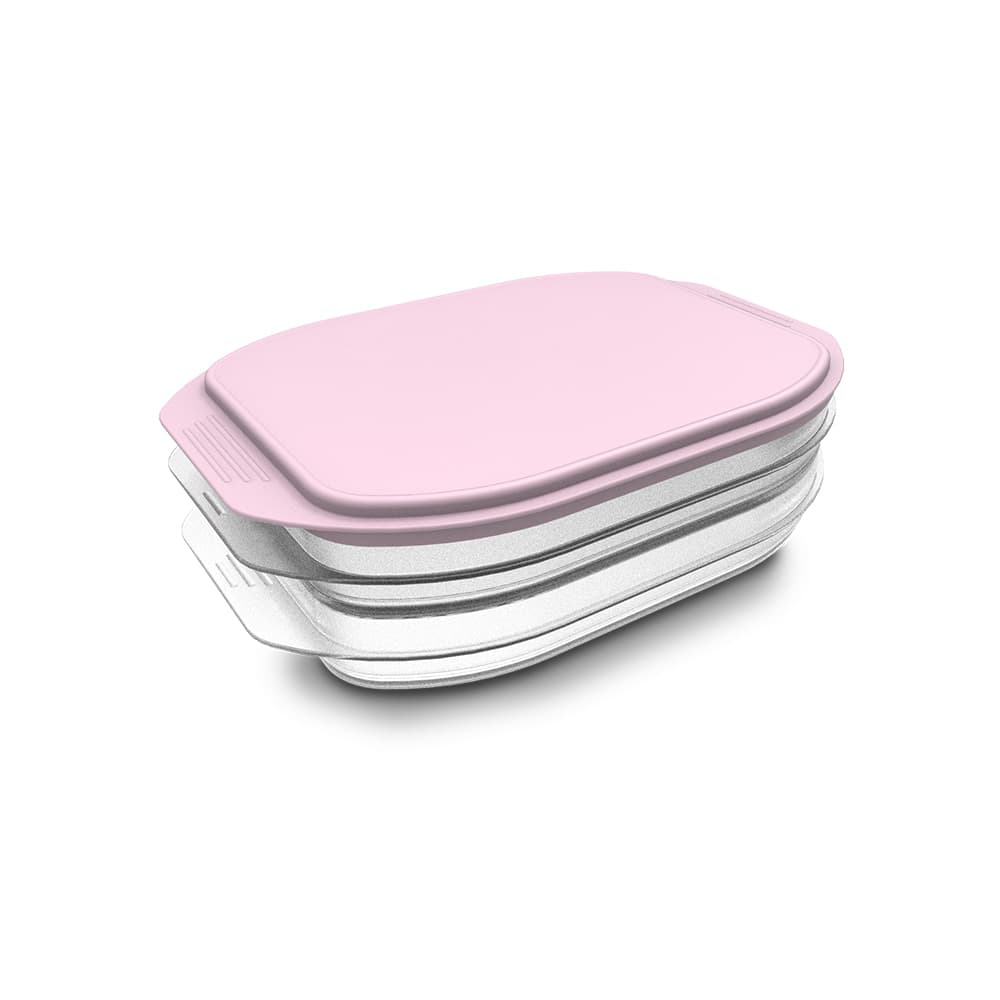 Porta Frios Empilhável 1,4L Rosa Chá